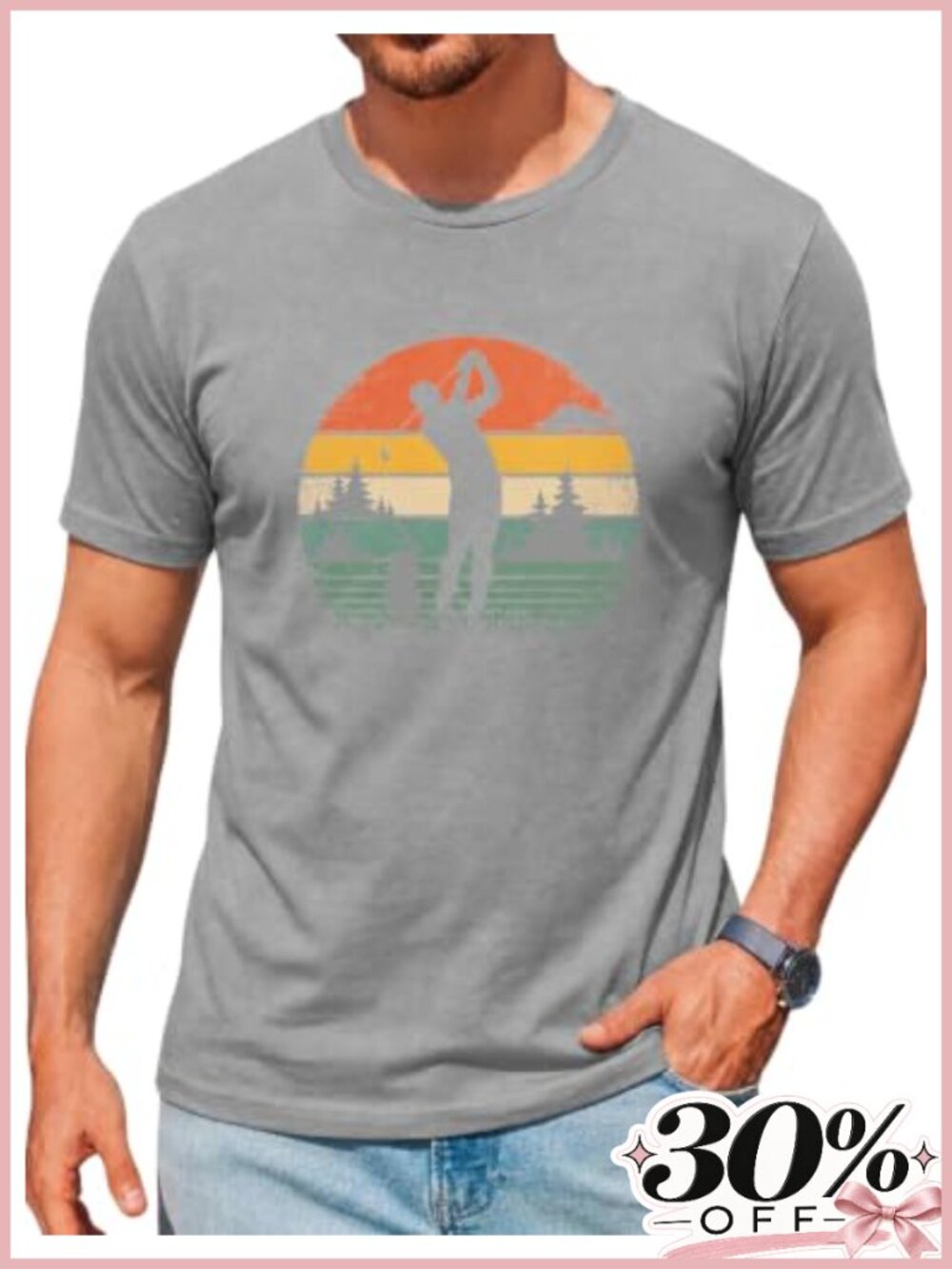 Mens Short Sleeve Graphic T-Shirt Casual Golf Hawaiian Tee Summer Beach Vacation
